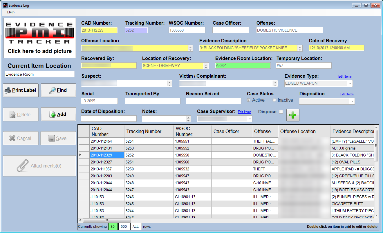 Police designed Evidence Management System