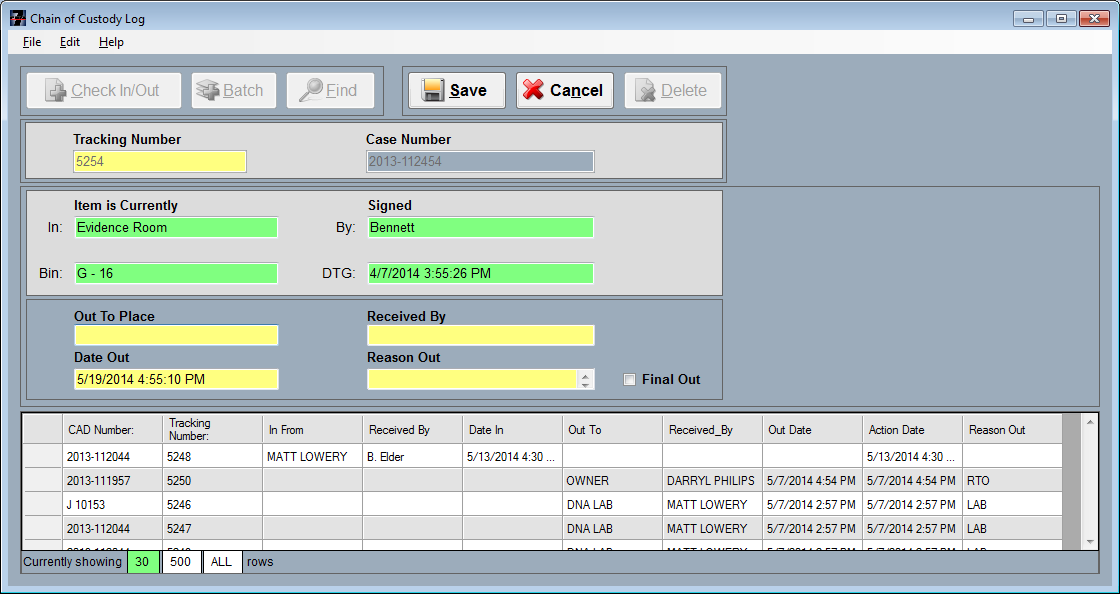 An Evidence Tracker and Chain of Custody Log Designed By Cops For Cops